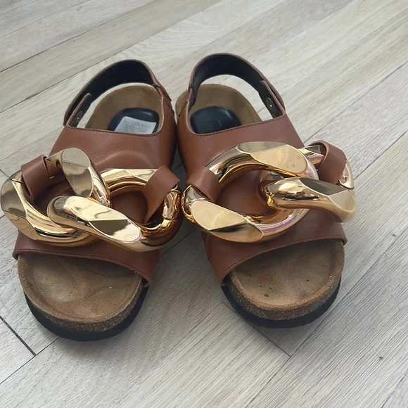 JW Anderson Chain Trim Leather Sandals size 35 - Picture 2 of 4